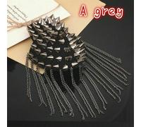 2Pz Spilla Spallina Punk Gotica Con Frange Vintage Fai Da Te Costume