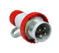 2PZ SPINA INDUSTRIALE VOLANTE ARGO ROSSA 3P+T CEE IP67 16A COLORE ROSSO 70144: