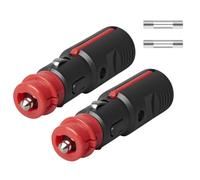 2Pz Spinotto Presa Accendisigari Auto 12V/24V, Adattatore Universale DIN/ZIG con Fusibile Integrato 10A, Maschio Presa Accendisigari per Auto, Moto, SUV, Camion, Camper