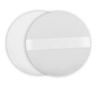 2Pz Spugnetta Cipria Rotonda,10cm Powder Puff Ultra Morbida,Spugnette Cipria Lavabile,Riutilizzabile,Grande Velluto Per Il Viso,Il Corpo Per Cipria,Bagnata e Asciutta,Cipria,Bianca