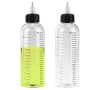 2Pz Squeeze Bottle,250 Ml Biberon Cucina Con Scala Trasparente,Dosatore Olio Graduazione,Bottle Plastica Multiuso Per Spezie,Salsa,Aceto Di Soia,Condimenti Liquidi