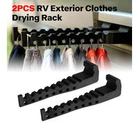 2PZ Stendibiancheria RV Nero Compatto 20x3,6x4,7cm Uso