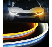 2Pz Strisce LED Auto Luci Diurne DRL + Frecce Sequenziali Flessibili 60cm