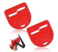 2pz Strumento per Affilare Forbici, Piccolo Portatile Scissor Sharpener Affila Coltelli e Forbici Accessori per Affilare Forbici per Riparare Rapidamente Affilare Lame Smussate(Rosso)