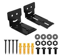2pz Supporto da Parete per Soundbar per Samsung, LG, Mensola Galleggiante Altoparlanti Portata Fino a 50kg Profondità Regolabile 8-12cm Kit di Montaggio Soundbar (Nero)