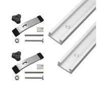 2Pz T Track Binario A T Binari 30 40 50 60 80 100 122 Cm Tipo T-Slot In Lega Di Alluminio T-Track, Binario In Alluminio, Binario Per Scanalatura A T, Accessori Per Seghe Da Tavolo T-Slot