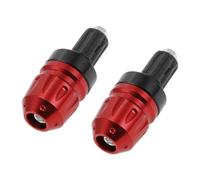 2pz Tappi per Manubrio Moto 7/8" 22mm Rosso Universali per Estremità