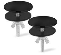 2pz Tappo Copriforo Lavello Cucina, 5cm Acciaio Inossidabile Copri Foro Rubinetto Lavello Cucina Buona Tenuta Tappo Foro Rubinetto Lavello Per Prevenzione Perdite (Nero)