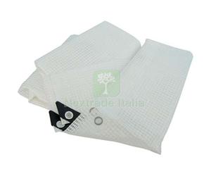 2PZ TELONE OCCHIELLATO LENO KRISTAL WORKIT TRASPARENTE GR MQ 160 MT 3X2 + POLIE: