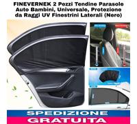 2pz Tendine Parasole Finestrini Laterali Auto Universale Protezione Raggi UV