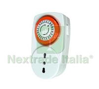 2PZ TIMER A PRESA GIORNALIERO CON INTERRUTTORE INTERVALLO 30 MINUTI: