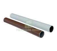 2PZ TUBO ARMADIO TONDO PLASTICATO ACCIAIO SALDATO BIANCO MM 18 MT 3,00: