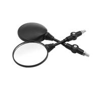 2Pz Universale Specchi Retrovisori Pieghevoli Rotondi Da 8Mm/10Mm Nero Per Moto