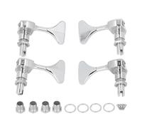 2R 2L Bass Guitar Tuning Peg, Zinc Alloy Bass Machine Head Set, 201: Gear Ratio Open 4 Bass Tuner with Fixed Screws, Ideal for Accuracy and Jazz Bass Guitars, Vintage