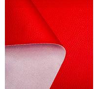 2R STOCK SRL Tessuto ecopelle finta pelle per arredo (rosso)