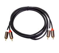 2RCA un 2 RCA Maschio Cavo Audio Placcato nel Oro Cavo Audio RCA 1M Home Theater DVD TV CD Amplificatore Scatola di Risonanza