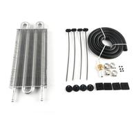 2Righe 4Righe 6Righe 8Righe 10Righe 16Righe Kit radiatore olio Motore universale in alluminio Para tubo flessibile Oil Cooler Engine Radiator(4 Row Silver)