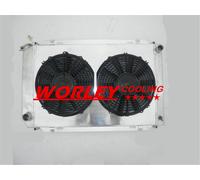2ROW Aluminum Radiator + Shroud + fan 1979-1993 Ford Mustang MANUAL MT 80 81 82