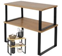 2Scaffale Porta Microonde Elettrodomestici Mensola Cucina Porta Utensili Spezie