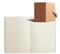 2Set A4 A5 B5 Notebook To-Do Foderato Carta a griglia vuota Diario Sketchbook Disegno Pittura Graffiti Notepad Cancelleria(B5 Kraft Blank)