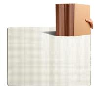 2Set A4 A5 B5 Notebook To-Do Foderato Carta a griglia vuota Diario Sketchbook Disegno Pittura Graffiti Notepad Cancelleria(A5 Kraft Grid)