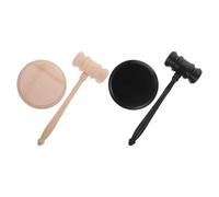 2set Base in Legno per Martelletto Giudice, Blocco per Asta e Riunioni | Suono Chiaro, Aspetto Elegante, Portatile e Versatile, per Aula di Tribunale e Incontro Ufficiale