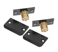 2set Chiusura Invisibile per Porta Piastra, Acciaio Inox Nero | Dispensa e Armadio, Installazione Semplice, Finitura Discreta, Chiusura Sicura, Accessorio Incluso