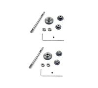 2Set Ingranaggio di Trasmissione in Metallo Con Cambio Asse D Set di Ingranaggi in Acciaio per WPL D12 1/10 RC Accessori per Parti di Aggiornamento