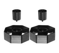 2set Nucleo per Dispenser Nastro Adesivo in Plastica Nero Grande | Accessorio Stabile per Pezzi Grandi, Riduce lo Strappo del Nastro, per Ufficio e Negozi di Spedizione