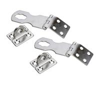 2Set Stainless Steel Marine Deck Safety Hasp Buckle Door Hinge Latch Lock Clasp