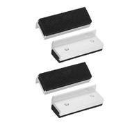 2set Vise Jaw Pads 3\" in Alluminio Magnetici per Vise Jaws Morbide Argento/Nero