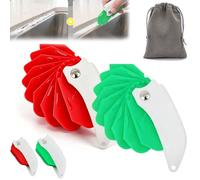 2sets 9 in 1 Seam Tool, ABS Folding Smooth Seam Tool, 9-in-1 Multifunctional Design Combines Spatulas, Caulking Tools, for Grout and Sealant Application Doors and Windows, No wastage (2pcs,Mix)