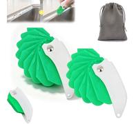 2sets 9 in 1 Seam Tool, ABS Folding Smooth Seam Tool, 9-in-1 Multifunctional Design Combines Spatulas, Caulking Tools, for Grout and Sealant Application Doors and Windows, No wastage (2pcs,Green)
