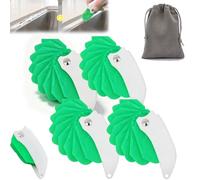 2sets 9 in 1 Seam Tool, ABS Folding Smooth Seam Tool, 9-in-1 Multifunctional Design Combines Spatulas, Caulking Tools, for Grout and Sealant Application Doors and Windows, No wastage (4pcs,Green)