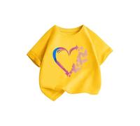 2t Camicie a maniche lunghe per ragazze abbigliamento per bambini magliette per bambini primavera estate e autunno top comodo e alla moda Girls Get Dirty Too Shirt (giallo, 6-8 anni)