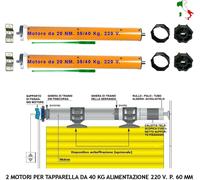 2TAPPARELLE AUTOMATTICHE SERRANDRE AVVOLGIBILI 40 KG MOTORE ELETTRICO 220 V.
