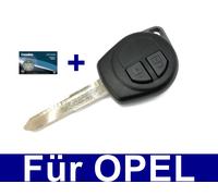 2Tasten Chiave Alloggiamento Anello con Gomma Tasti per Opel Agila + Batteria