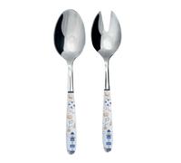 2tlg. Posate per Insalata Blu Faro Acciaio + Plastica EASY LIFE