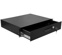 2U Rack Mount Cassetto Server Cabinet Case per 19 Pollici AV/Network/DJ Equipment Cassetto profondo chiudibile con chiave