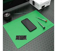 2UL - Tappetino da lavoro in silicone resistente al calore, colore: Verde