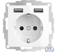2USB 2U-449276 Presa di corrente per montaggio a filo VDE, con USB, Protezione