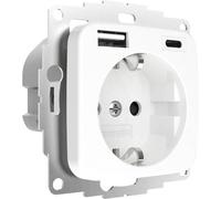 2USB 2U-449368 presa contatto di terra Protezione per i bambini, con uscita di