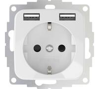 2USB ICP SI RWG - 2USB inCharge PRO SI - presa USB, bianco puro lucido