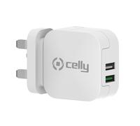 2USB-A UK WALL CHARGER 17W WHITE