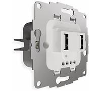 2USB ChargeUp TAE - Stazione di ricarica USB AA, 12,0 W, 2,4 A, colore: Bianco lucido