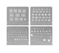2UUL BG01 - Set di stencil Reballing compatibili con IP 8 a 16 Pro Max, set completo, 4 pezzi A B C D