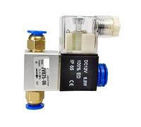 2v025-06/08 solenoid valve 12V 24V 110V 220V gas valve solenoid air valve normally closed(2V025-08 AC110V,With 6mm fittings)