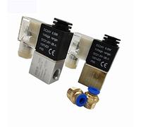 2V025-06 2V025-08 Elettrovalvola a solenoide for aria, acqua e olio normalmente chiusa, bobina a LED, 2 porte, 2 vie, 220 V, 12 V, 24 V, valvola magnetica pneumatica(G-24v-add Pc6,2v025-08)