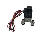 2V025-06 Bobina elettrovalvola Olio Acqua Aria normalmente Chiusa LED 2 Porte 2 Modi 220V 12V 24v Valvola Magnetica Aria pneumatica(Black 12MM-12MM,DC12V)