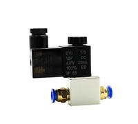 2V025-06 G1/8 2V025-08 G1/4 Elettrovalvola Aria Acqua Olio Normalmente Chiusa 12V 24V 110V 220V Valvola Di Controllo Pneumatica A 2 Porte E 2 Vie(2V025-08 AC220V,Only valve)